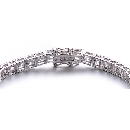 Rozzato Sterling Silver Cubic Zirconia Tennis Bracelet
