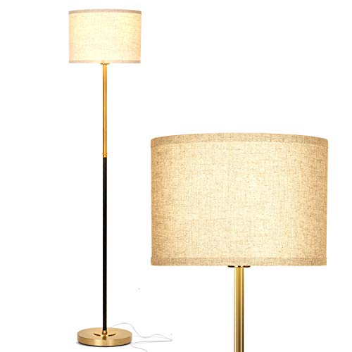 BRIGHTECH  Emery - Mid Century Modern Floor Lamp for Bedroom Reading - Brighten Living Room Corners \w A Free Standing Light - Tall Office Lighting