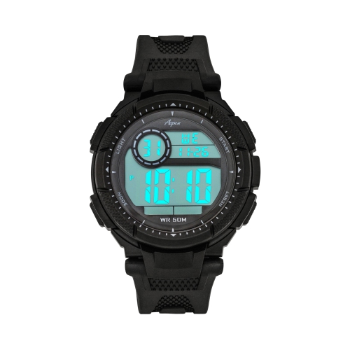 Mens Digital Sports Watch, 45mm Large Face Digital Chronograph, Resin Strap, Military Time 12H/24H, Light Up, Alarm, Stopwatch, Water Resistant