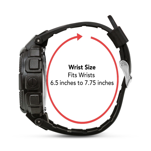 Mens Digital Sports Watch, 45mm Large Face Digital Chronograph, Resin Strap, Military Time 12H/24H, Light Up, Alarm, Stopwatch, Water Resistant