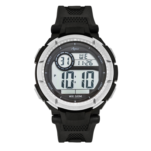 Mens Digital Sports Watch, 45mm Large Face Digital Chronograph, Resin Strap, Military Time 12H/24H, Light Up, Alarm, Stopwatch, Water Resistant