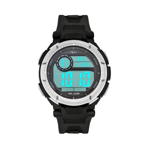 Mens Digital Sports Watch, 45mm Large Face Digital Chronograph, Resin Strap, Military Time 12H/24H, Light Up, Alarm, Stopwatch, Water Resistant