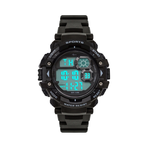 Mens Digital Sports Watch, 48mm Large Face Digital Chronograph, Resin Strap, Military Time 12H/24H, Light Up, Alarm, Stopwatch, Water Resistant
