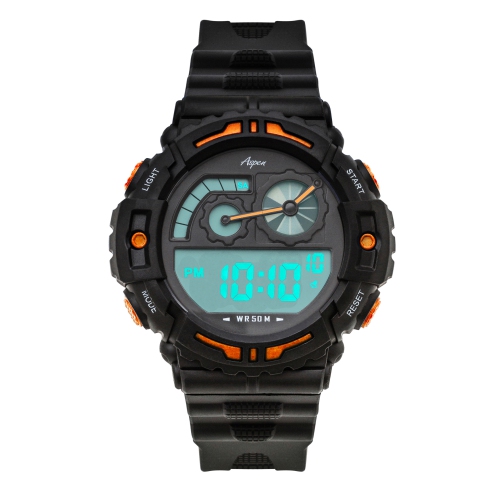 Mens Digital Sports Watch, 51mm Large Face Digital Chronograph, Resin Strap, Military Time 12H/24H, Light Up, Alarm, Stopwatch, Water Resistant