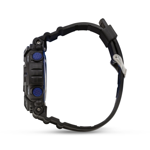 Mens Digital Sports Watch, 51mm Large Face Digital Chronograph, Resin Strap, Military Time 12H/24H, Light Up, Alarm, Stopwatch, Water Resistant