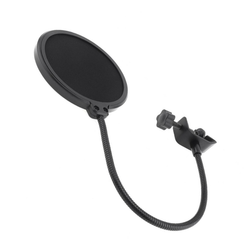 Miccrophone Pop Filter Cover Pour Mic Windscreen Métal Isolation Shield pour Enregistrement Vocal Noir - axGear