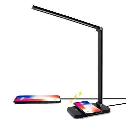 axGear LED Desk Table Lamp with Wireless Charger USB Charging Port and Touch Control