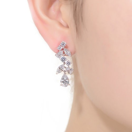 Rozzato Sterling Silver Cubic Zirconia Accent Dangle Earrings