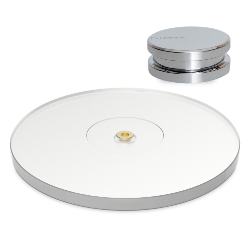 FLUANCE  High Density Frosted Acrylic Platter And 760 Gram Record Weight