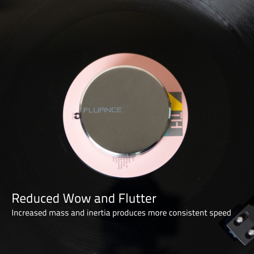 Fluance High Density Frosted Acrylic Platter and 760 Gram Record Weight