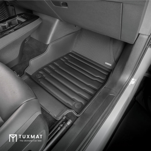 TuxMat - For Volkswagen ID.4 2021-2022 Models - Custom Car Mats - Maximum Coverage, All Weather, Laser Measured - This Full Set Includes 1st and 2nd