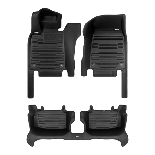 TUXMAT  - for Porsche Taycan 2020-2026 Models - Custom Car Mats - Maximum Coverage, All Weather, Laser Measured - This Full Set Includes 1St And 2Nd