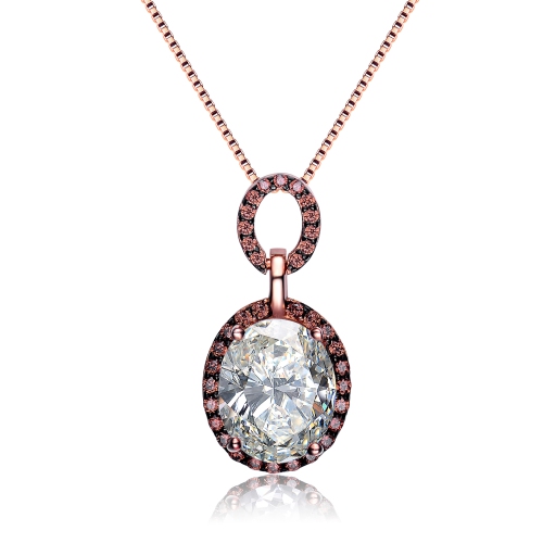 Rozzato Sterling Silver Rose Gold Pendant
