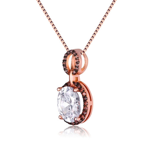 Rozzato Sterling Silver Rose Gold Pendant