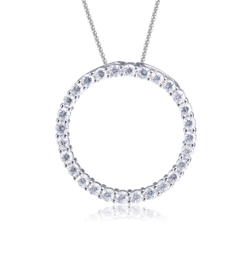 cz circle pendant