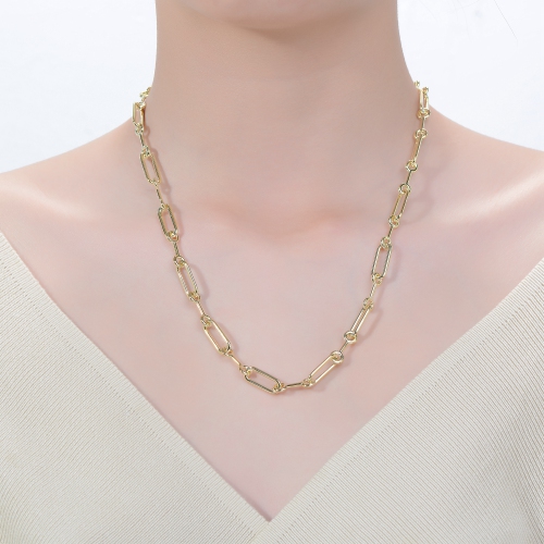 Rozzato 14k Gold Plated Chain Necklace