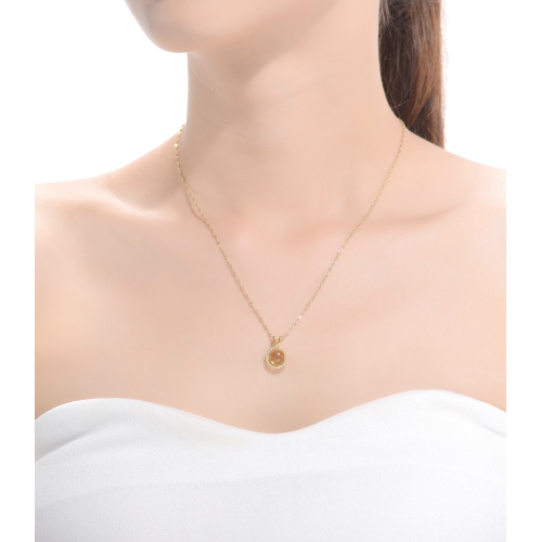 Rozzato Yellow Cz Gold Plated Pendant