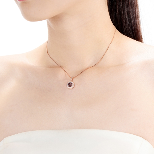 Rozzato Sterling Silver Black Cubic Zirconia Roaring Pendant