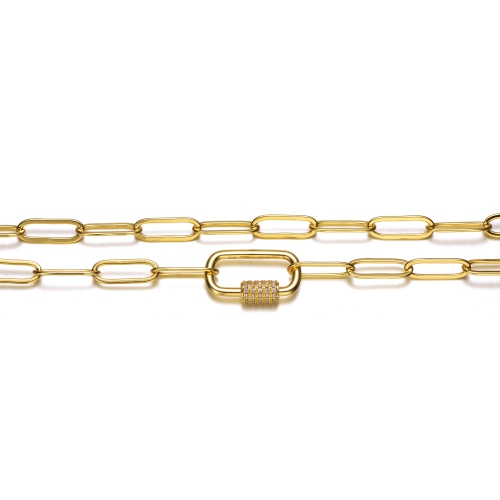 Rozzato 14k Gold Plated Chain Necklace