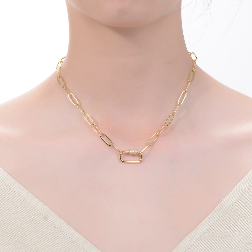 Rozzato 14k Gold Plated Chain Necklace