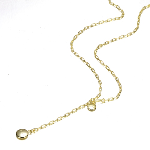 Rozzato 14k Gold Plated Y Neck Necklace