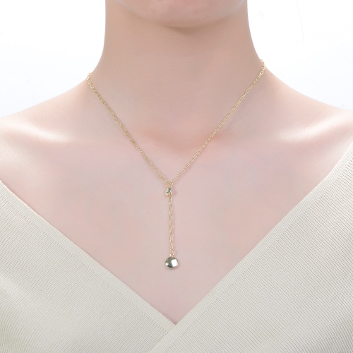 Rozzato 14k Gold Plated Y Neck Necklace