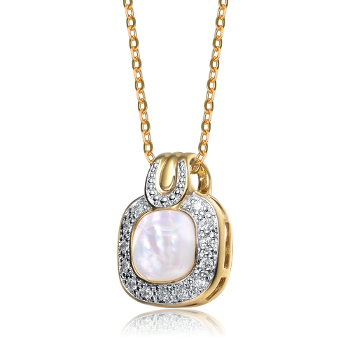 Pendentif en argent sterling avec zircon cubique blanc et noir