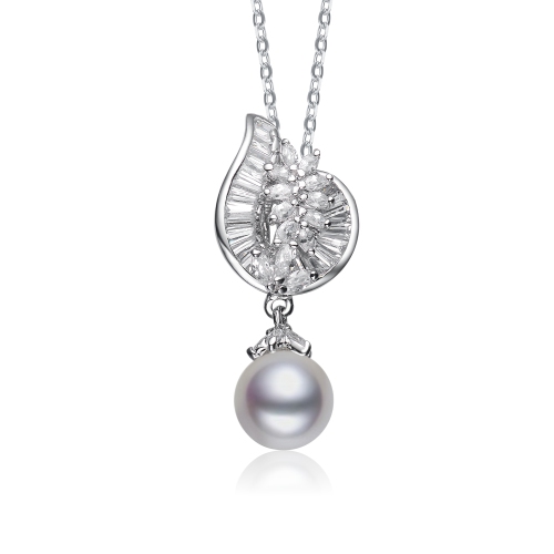 Image 1 de 2.. Pendentif goutte de perle en argent sterling cz