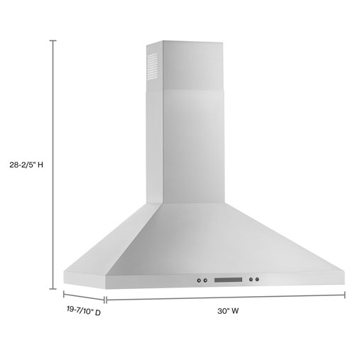 Whirlpool 30" Wall Mount Range Hood - Stainless Steel