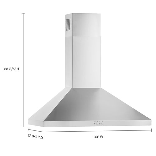 Whirlpool 30" Wall Mount Range Hood - Stainless Steel