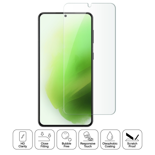 Uolo [Shield] Tempered Glass [9H ASAHI] Screen Protector for Samsung Galaxy S22 | Case Friendly & Easy Installation