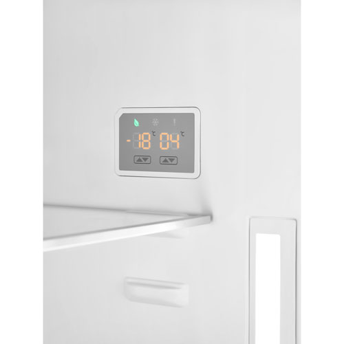 Smeg 50's Style 28" 18 Cu. Ft. Bottom Freezer Refrigerator with Ice Dispenser (FAB38URPB) - Pastel Blue