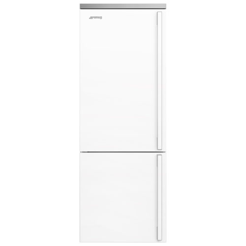 Réfrigérateur à congélateur inférieur 18 pi³ 28 po à distributeur de glaçons Portofino de Smeg - Blanc