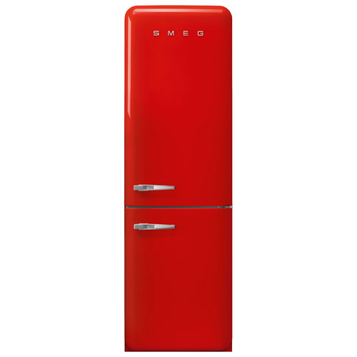 Smeg 50's Style 24" 12.9 Cu. Ft. Bottom Freezer Refrigerator with LED Lighting - Red