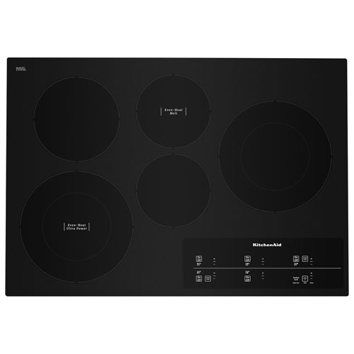 Surface de cuisson électrique de 30 po à 5 éléments de KitchenAid - Noir