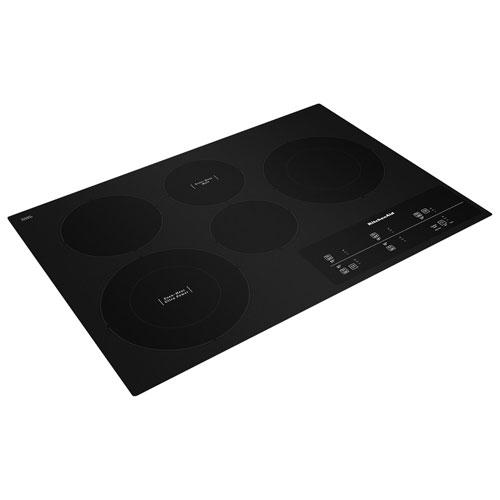 KitchenAid 30" 5-Element Electric Cooktop (KCES950KBL) - Black