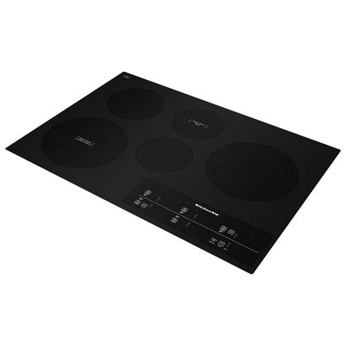 Surface de cuisson électrique de 30 po à 5 éléments de KitchenAid - Noir