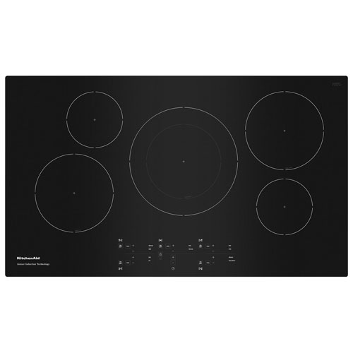 Surface de cuisson à induction de 36 po à 5 éléments de KitchenAid - Noir