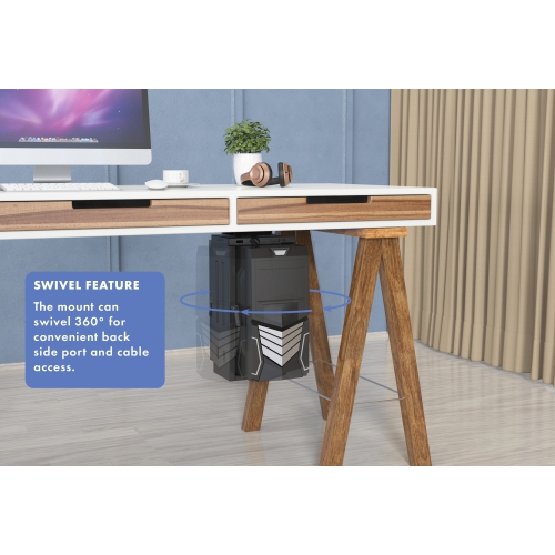 SHOPPINGALL Adjustable Under Desk CPU Mount Computer Tower Holder- SA-CH02
