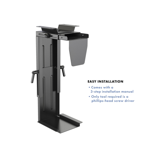 SHOPPINGALL Adjustable Under Desk CPU Mount Computer Tower Holder- SA-CH02