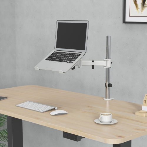 SHOPPINGALL Fully Adjustable Laptop Mount Stand for Laptops Up to 17", Both Desk clamp and Grommet mounting - SA-D28+D15