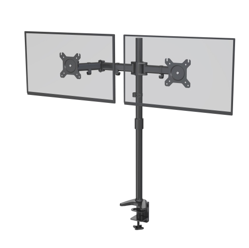 SHOPPINGALL Fully Adjustable Dual Monitor Standing Mount Extra Tall 31.5" Pole for Two Displays up to 32" - SA-D290