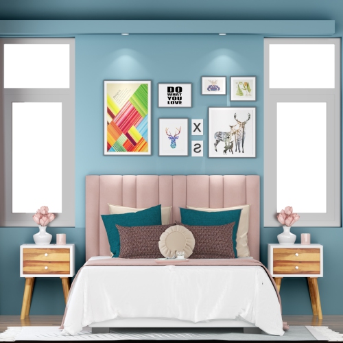 Table de chevet en bois avec 2 tiroirs de rangement Table d’appoint pour chambre et salon de TopBuy