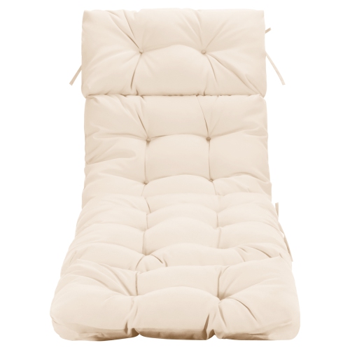 Topbuy Patio Chaise Lounge Cushion Recliner Quilted Thick Padded Seat Cushion w/Ties Navy/Beige/Gray/Orange