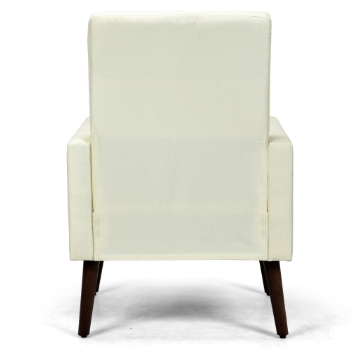 Topbuy 2-in-1 Upholstered Rocking Chair with Wood Leg & Pillow Relax Sofa Chair Light Grey/Beige/Dark Gray