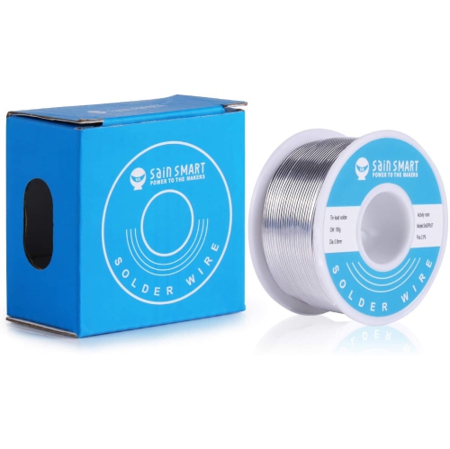 SainSmart 0.8mm Solder Wire 63/37 Tin/Lead Sn63Pb37 with Flux Rosin Core for Electrical Soldering