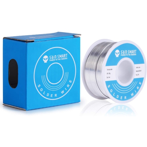 SainSmart 1mm Solder Wire 63/37 Tin/Lead Sn63Pb37 with Flux Rosin Core for Electrical Soldering