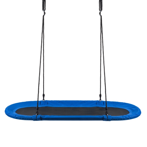 Topbuy 60" Flying Saucer Tree Swing Set Outdoor Oval Swing Adjustable Hanging Ropes for Kids Colorful/Blue/Green/Purple