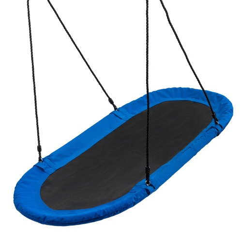 Topbuy 60" Flying Saucer Tree Swing Set Outdoor Oval Swing Adjustable Hanging Ropes for Kids Colorful/Blue/Green/Purple