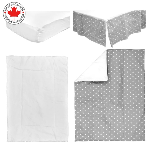 Ensemble de literie pour berceau de bébé Bebelelo pour garçons et filles - Ensemble de literie pour bébé 4 pièces